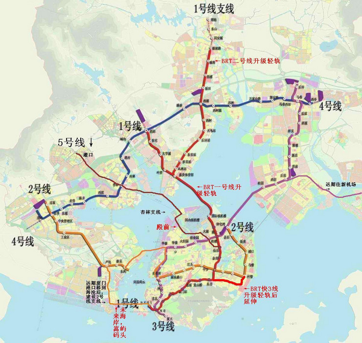 廈門地鐵路線高清圖